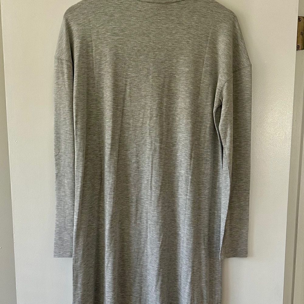 Cozy Daily Ritual light grey turtleneck dress, loose fit, cute with boots. L - Picture 2 of 4